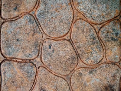 Stamped Concrete Installation Close-Up