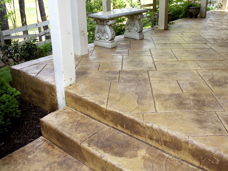 Stamped Concrete Steps